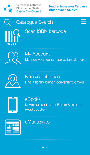 Android application Dublin City Libraries screenshort