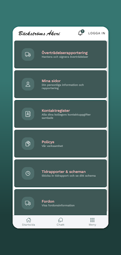 Android application Bäckströms Åkeri screenshort