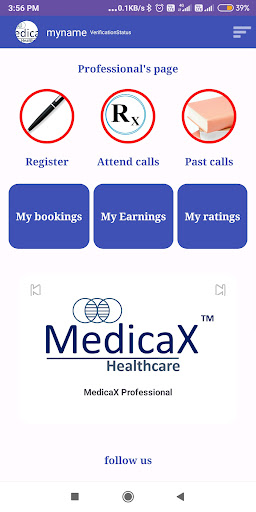 Android application MedicaXPro screenshort