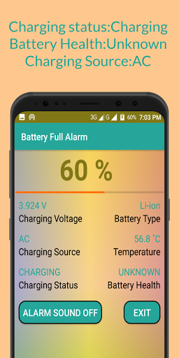 Android application Battery Full Alarm screenshort