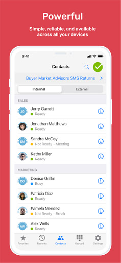 Android application Bright Pattern Mobile screenshort