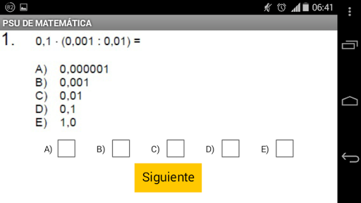 PSU de Matemática Screen 2