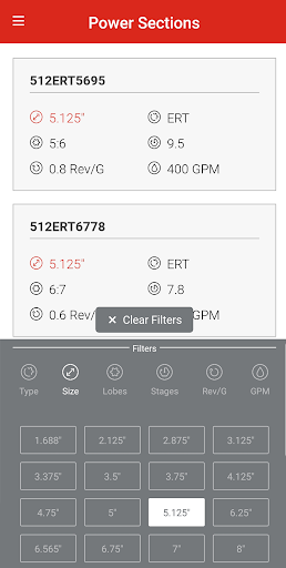 NOV Power Sections Screen 2