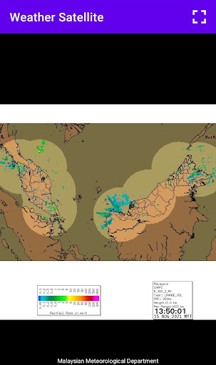 Weather Satellite Image Malaysia(rain cloud radar)