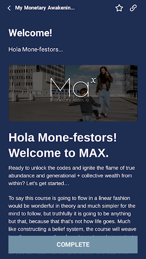 MAX (Monetary Asset X) Screen 3
