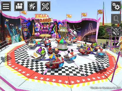 Snímek obrazovky simulátoru zábavního parku