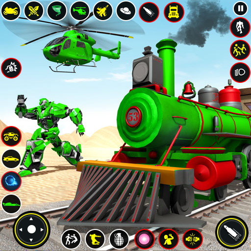 Train Robot transform Car Game logo