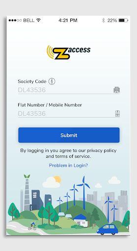 Android application zAccess screenshort