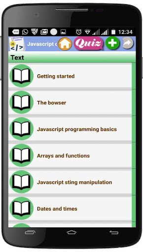 Android application Javascript Courses screenshort