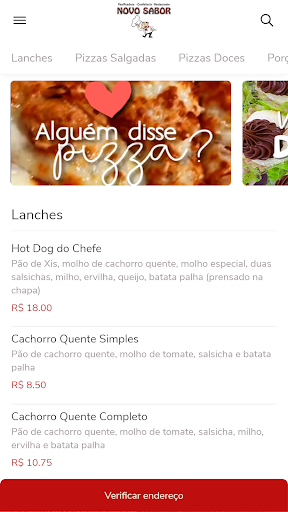 Android application Padaria Novo Sabor screenshort