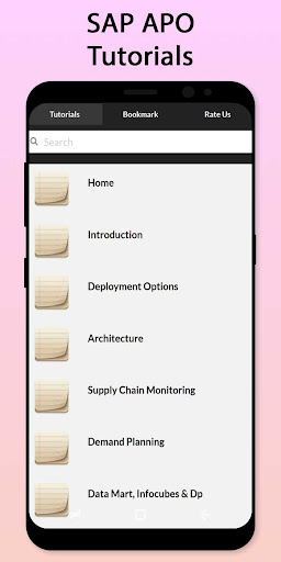 Android application Easy SAP APO Tutorial screenshort