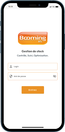 Android application Booming ( Gestion de stock ) screenshort