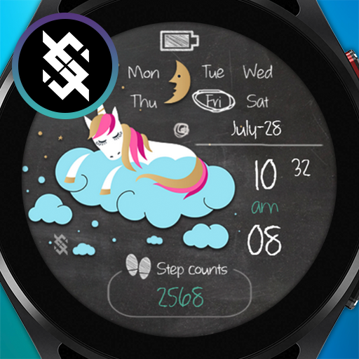 BFF64- Blackboard Art Unicorn logo