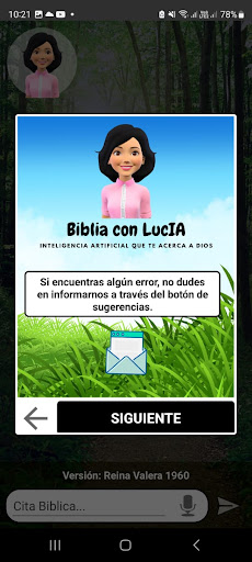 Android application Biblia con LucÍA screenshort