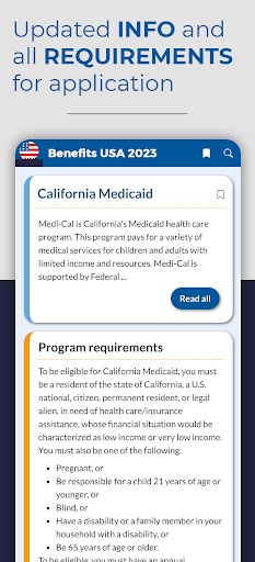 Find benefits in USA 2023 Screen 3
