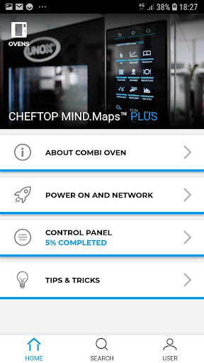 Android application UNOX TOP.Training screenshort
