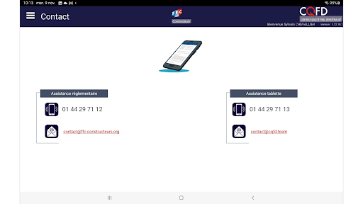 Android application CQFD - FFC CONSTRUCTEURS screenshort