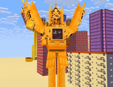 Golden Titan Clockman mod mcpe