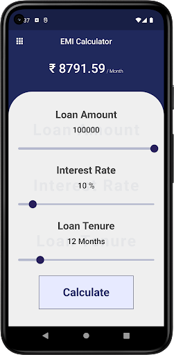 Android application EMI Calculator screenshort