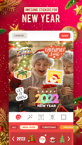 Android application NewYear & Christmas Stickers screenshort