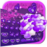 Purple Hearts Keyboard Theme icon