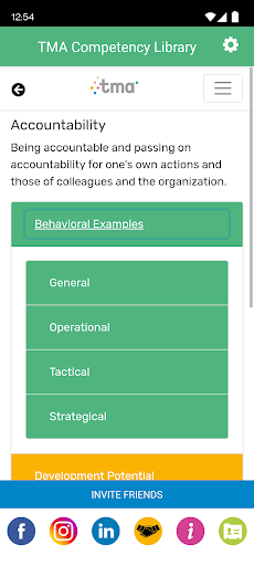 TMA Competency Library Screen 3