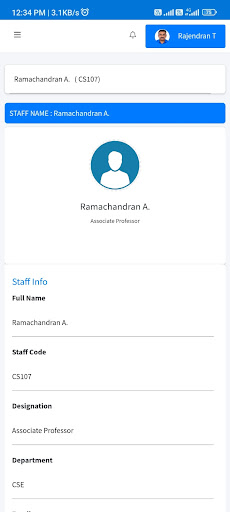 Android application RIT IMS Staff screenshort