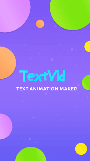 Android application TextVid : Text Animation Maker screenshort