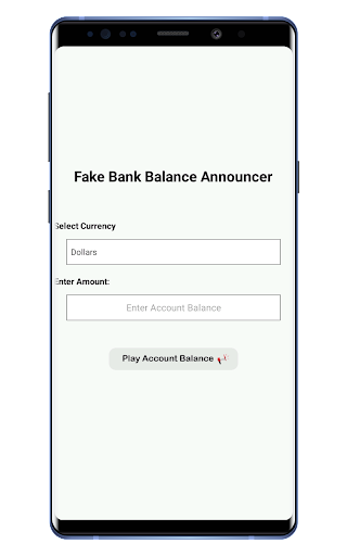 Fake Bank Balance Announcer Screen 3