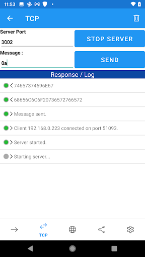UDP Sender / Receiver Screen 3