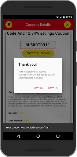 Coupons for MC Burger Screen 3