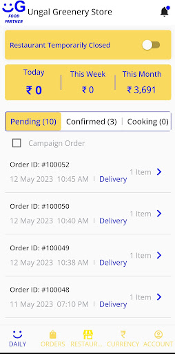 Ungal Greenery Food Partner Screen 3
