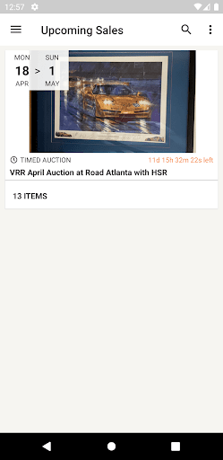 Android application Vintage Racers for Rescues screenshort