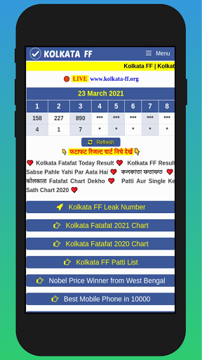 Kolkata FF - Kolkata Fatafat Screen 3