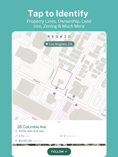 Screenshot of The Regrid Property App