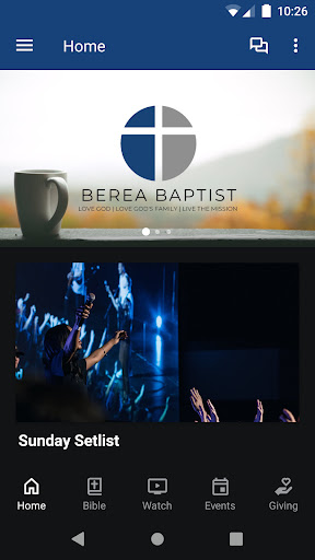 Android application Berea Baptist screenshort