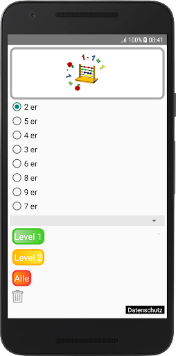 Android application MatheAss3 screenshort