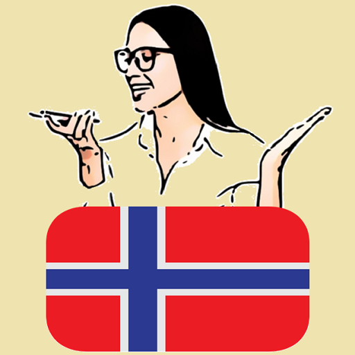 Learn Norwegian by voice and t logo