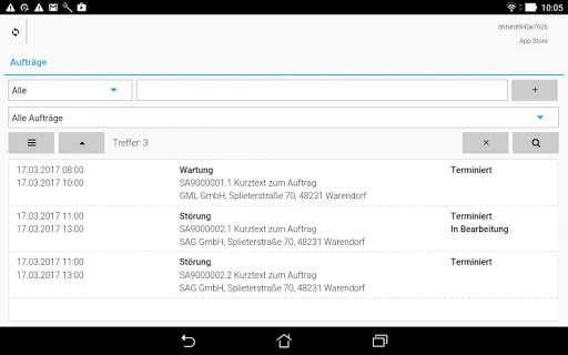 Android application AMmobile screenshort