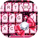 Cover Image of Tải xuống Chủ đề bàn phím Diamond Butterfly Pink  APK