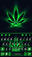 screenshot of Neon Cannabis Keyboard Backgro