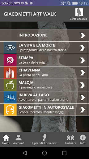 Android application Giacometti Art Walk screenshort