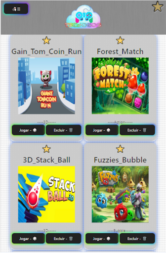 Android application Tec Jogos Cloud screenshort