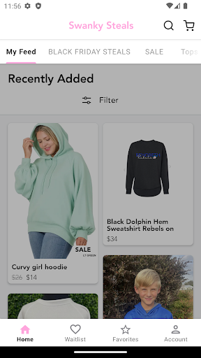 Android application Swanky Steals screenshort