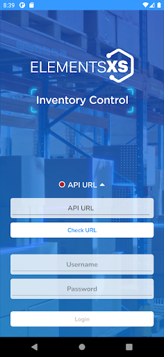 Android application Elements XS Inventory Control screenshort