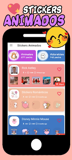Android application Animated Stickers - WAStickers screenshort