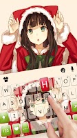 screenshot of Christmas Cat Girl Keyboard Ba