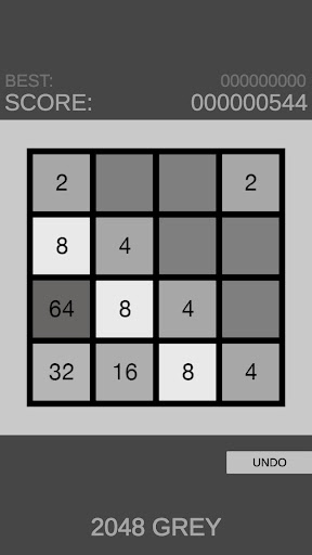 Android application 2048 GREY PUZZLE screenshort