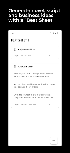 Android application Beat Sheet 3 - In Three Lines screenshort