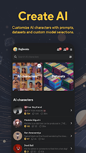 Kajiwoto AI Friend Companions Screenshot